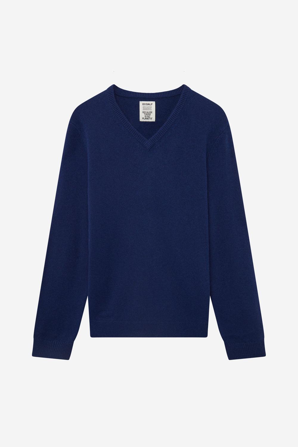 Ecoalf HUGO CASHMERE JUMPER BLUE