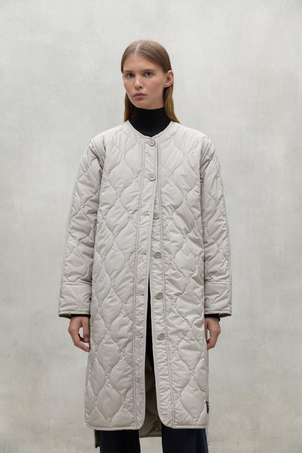 Ecoalf LIGHT BEIGE LEZNA COAT WITH BAND