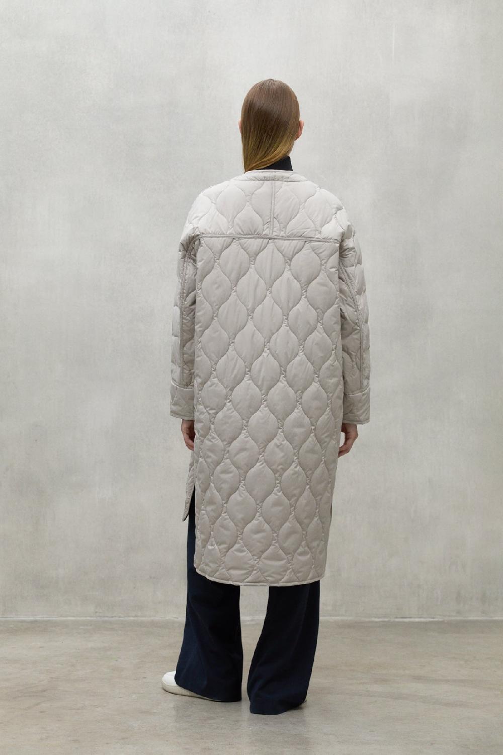 Ecoalf LIGHT BEIGE LEZNA COAT WITH BAND