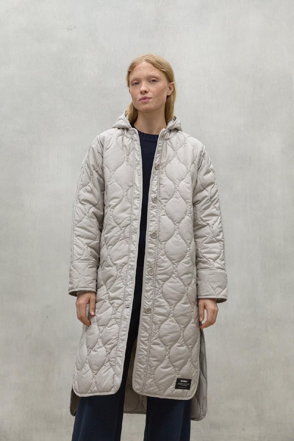 Ecoalf LIGHT BEIGE LEZNA COAT WITH HOOD