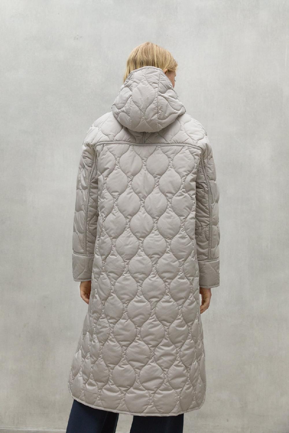 Ecoalf LIGHT BEIGE LEZNA COAT WITH HOOD