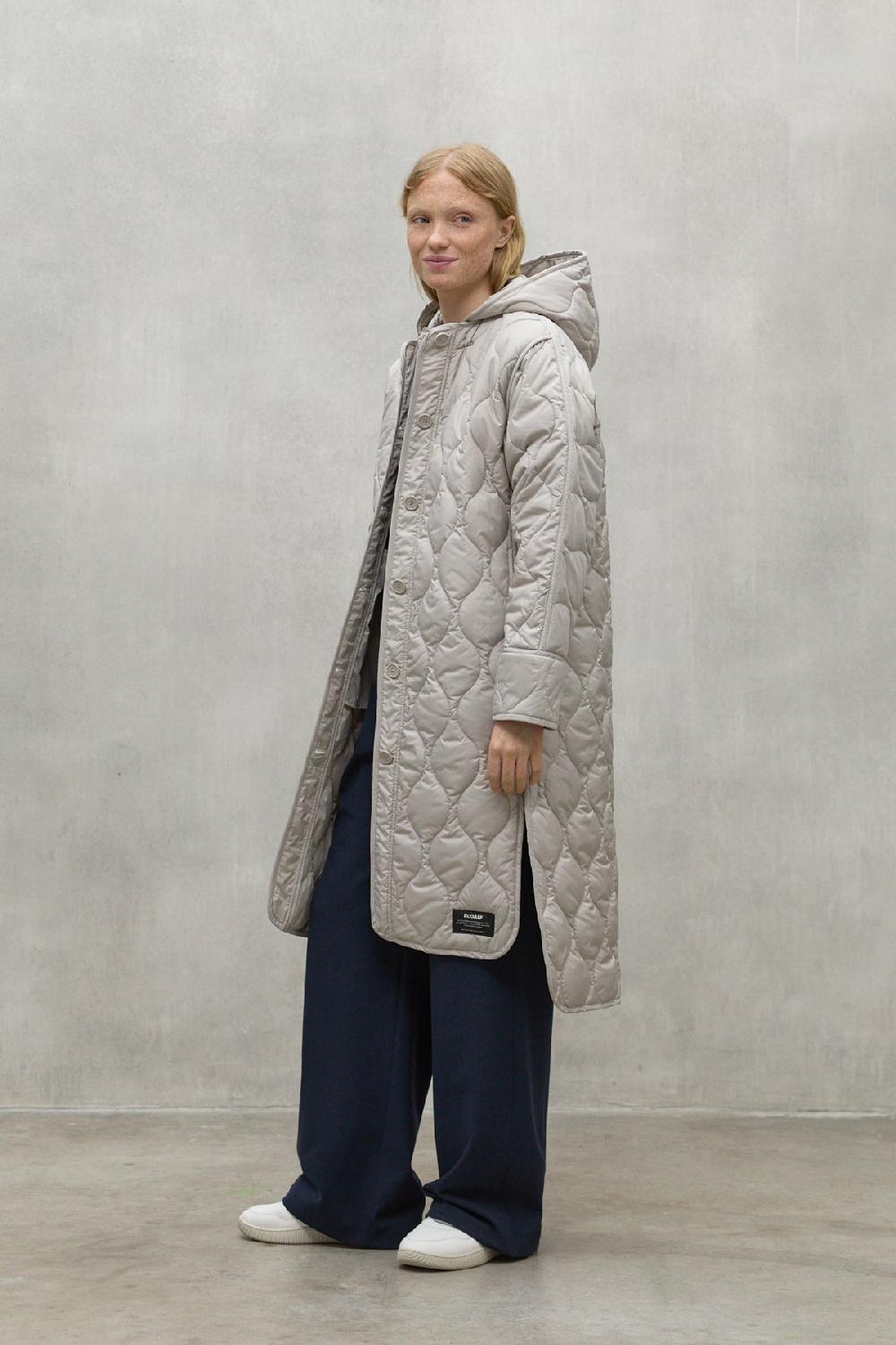 Ecoalf LIGHT BEIGE LEZNA COAT WITH HOOD