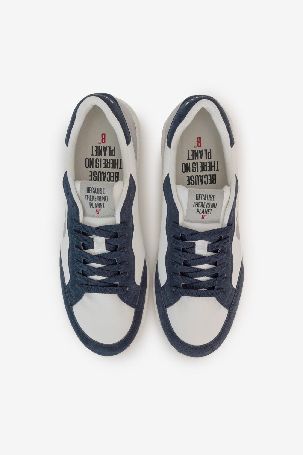 Ecoalf NAVY BLUE DEIA VEGAN LEATHER TRAINERS