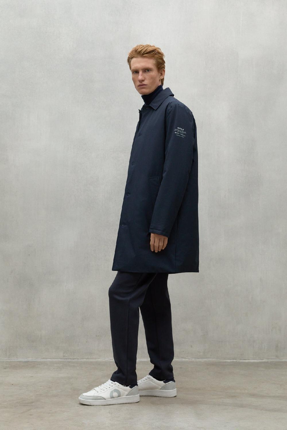 Ecoalf NAVY BLUE HAMPSHIRE COAT