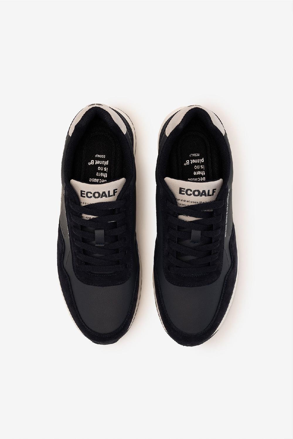 Ecoalf NAVY BLUE SICILIA VEGAN LEATHER TRAINERS