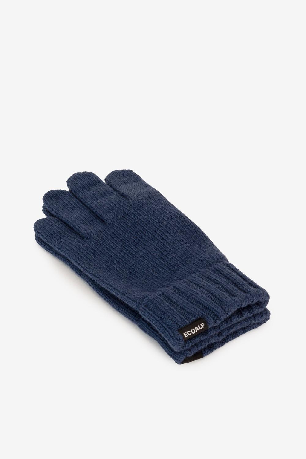 Ecoalf NAVY BLUE WOOL GLOVES