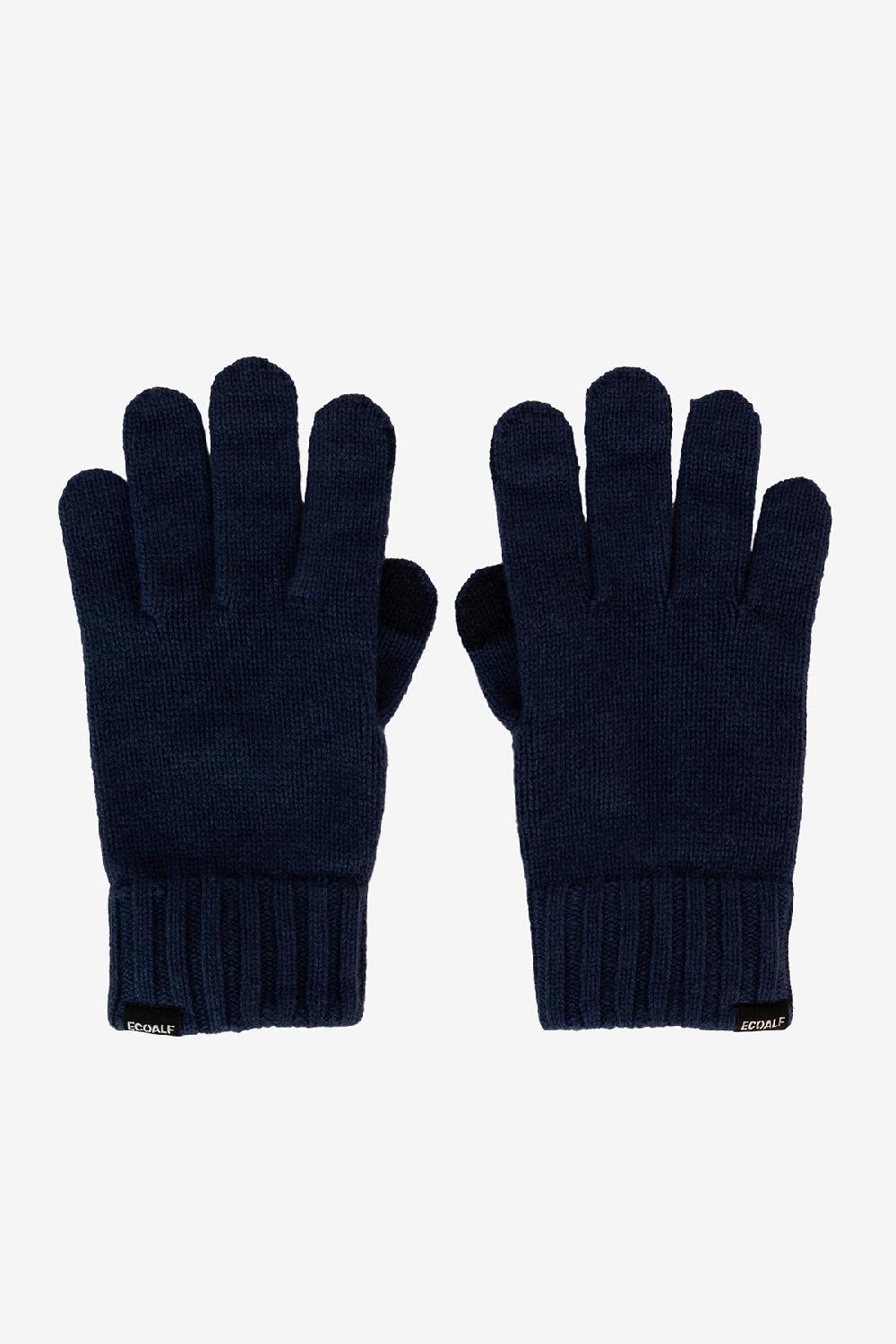 Ecoalf NAVY BLUE WOOL GLOVES
