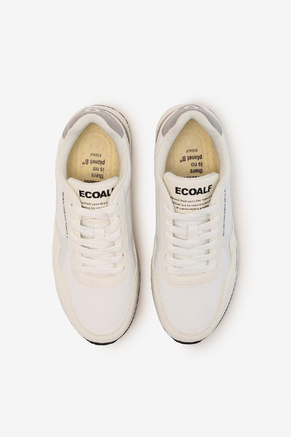 Ecoalf WHITE SICILIA VEGAN LEATHER TRAINERS