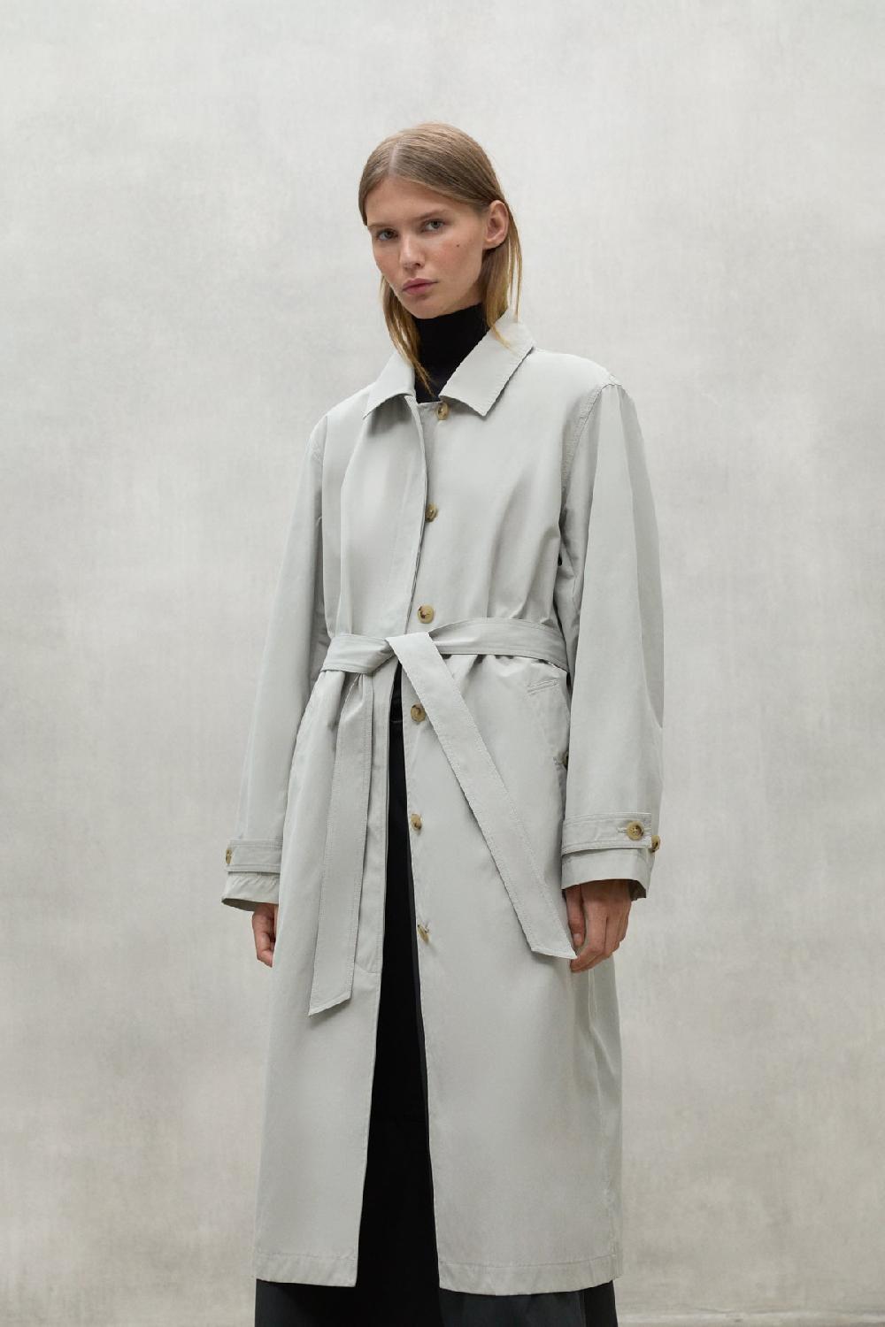 Ecoalf WHITE TAGA TRENCH COAT
