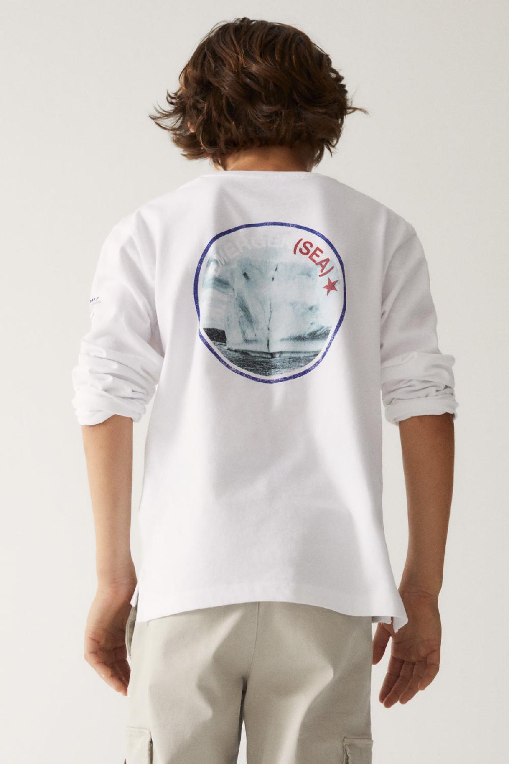 Ecoalf WHITE TIERRA LONG-SLEEVED T-SHIRT