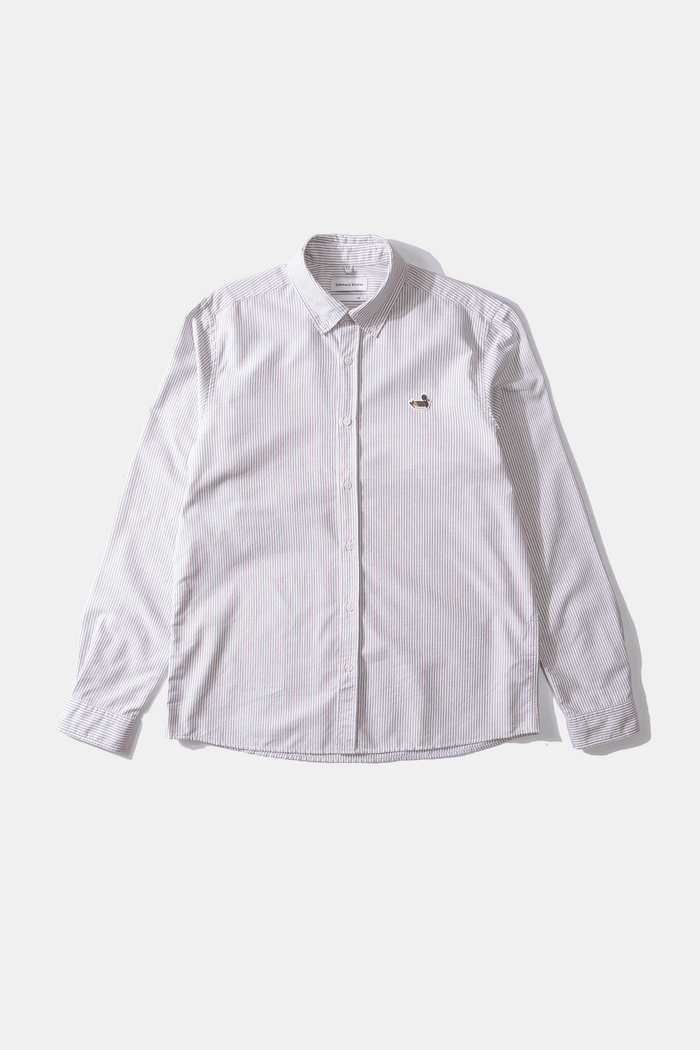 Edmmond studios BD STRIPED SHIRT DUCK EDITION CHOCOLATE