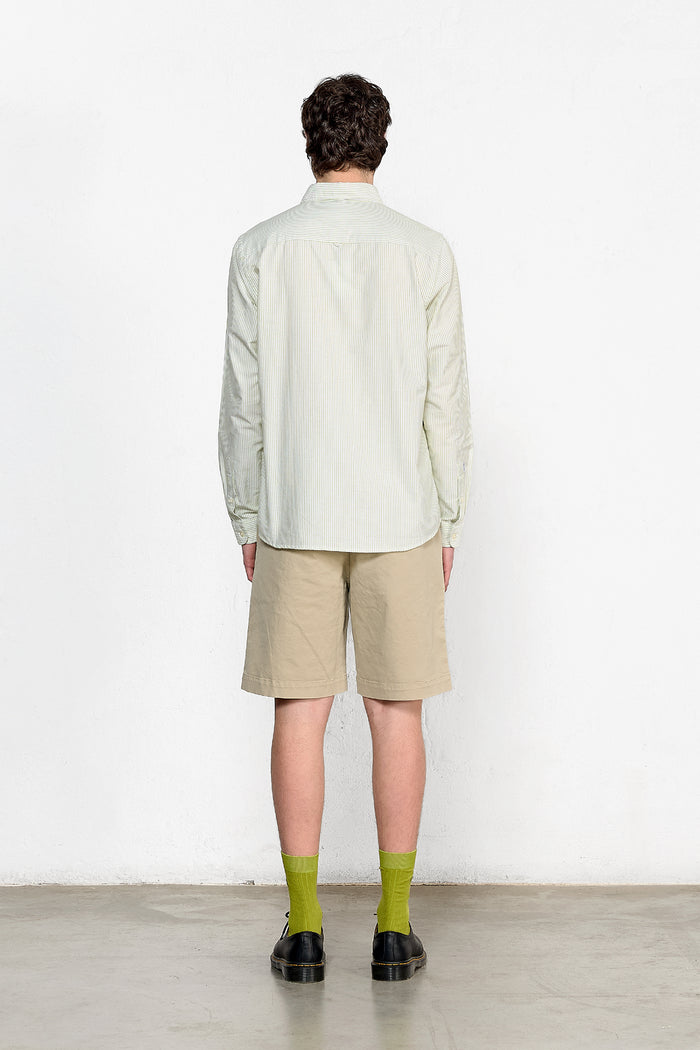 Edmmond Studios BD STRIPED SHIRT DUCK GREEN