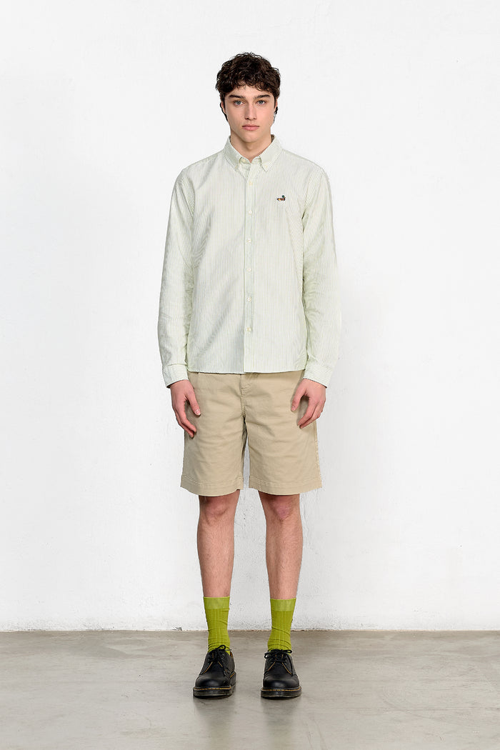 Edmmond Studios BD STRIPED SHIRT DUCK GREEN