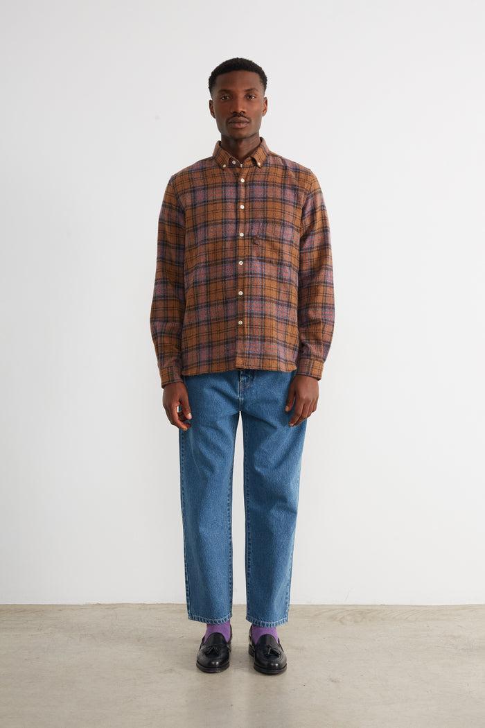 Edmmond Studios CHASING SUNSET SHIRT CHOCOLATE