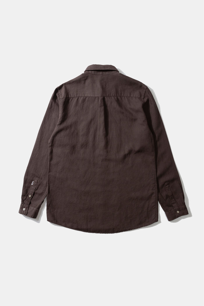 Edmmond Studios LINEN SHIRT CHOCOLATE