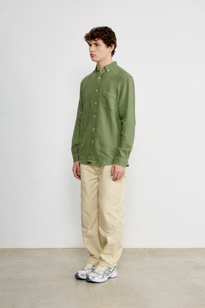 Edmmond Studios LINEN SHIRT OLIVE