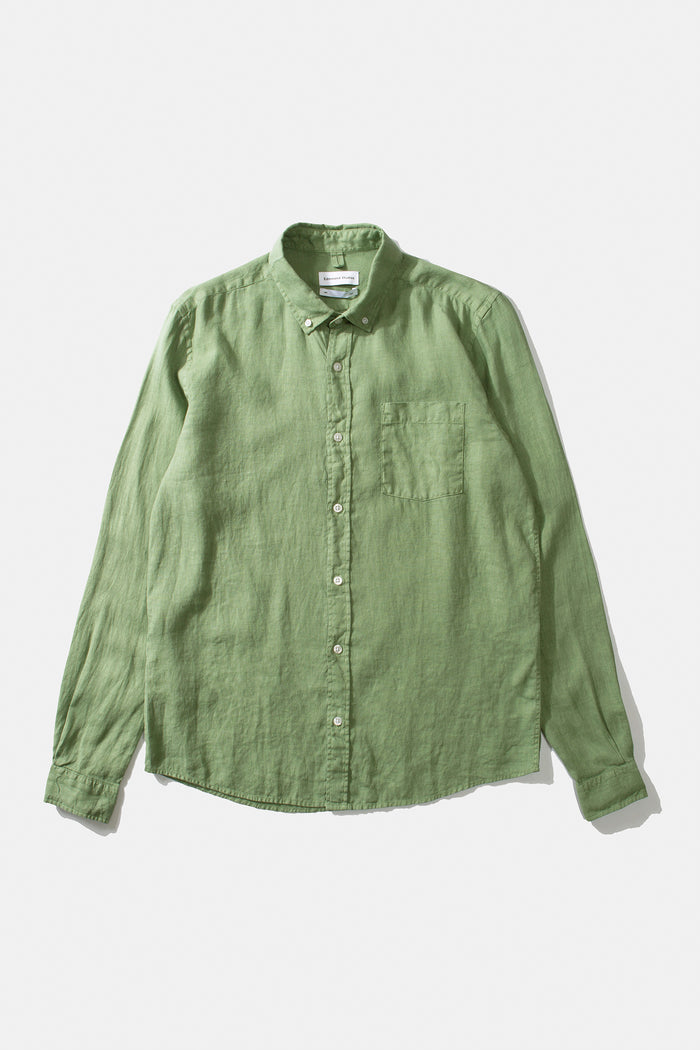 Edmmond studios LINEN SHIRT OLIVE