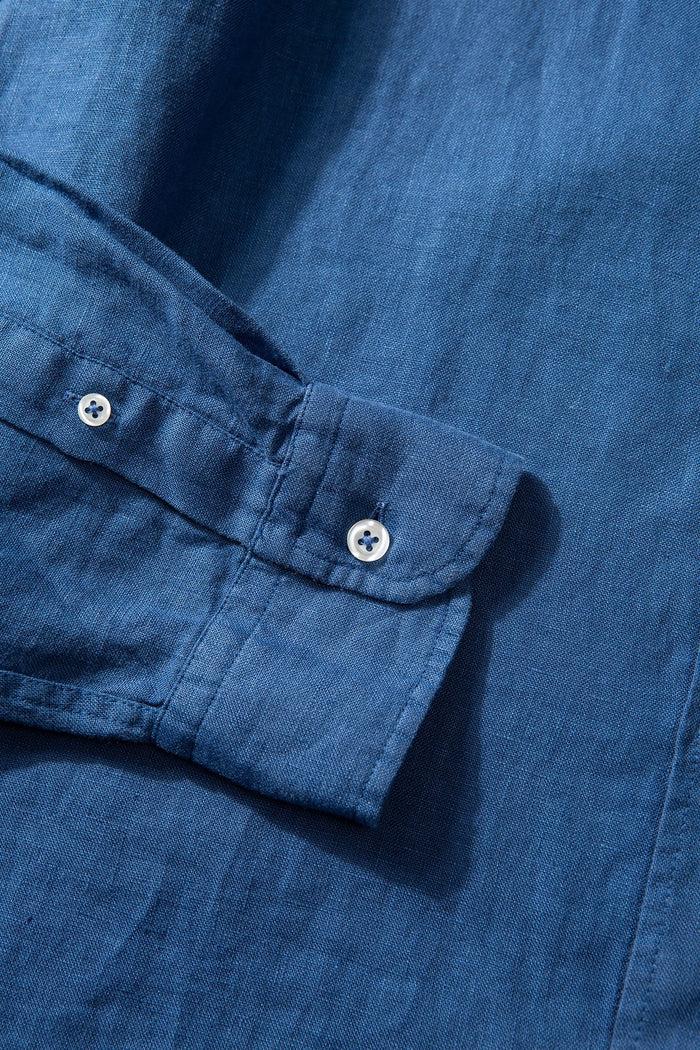 Edmmond Studios LINEN SHIRT PLAIN BLUE