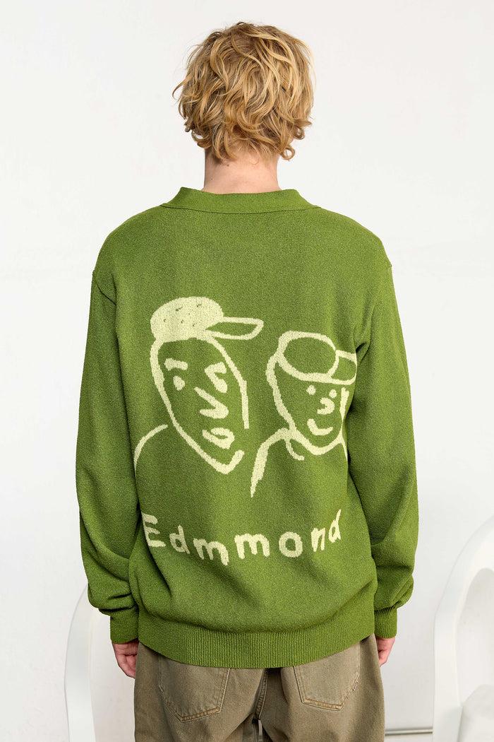 Edmmond Studios PEOPLE CARDIGAN GREEN