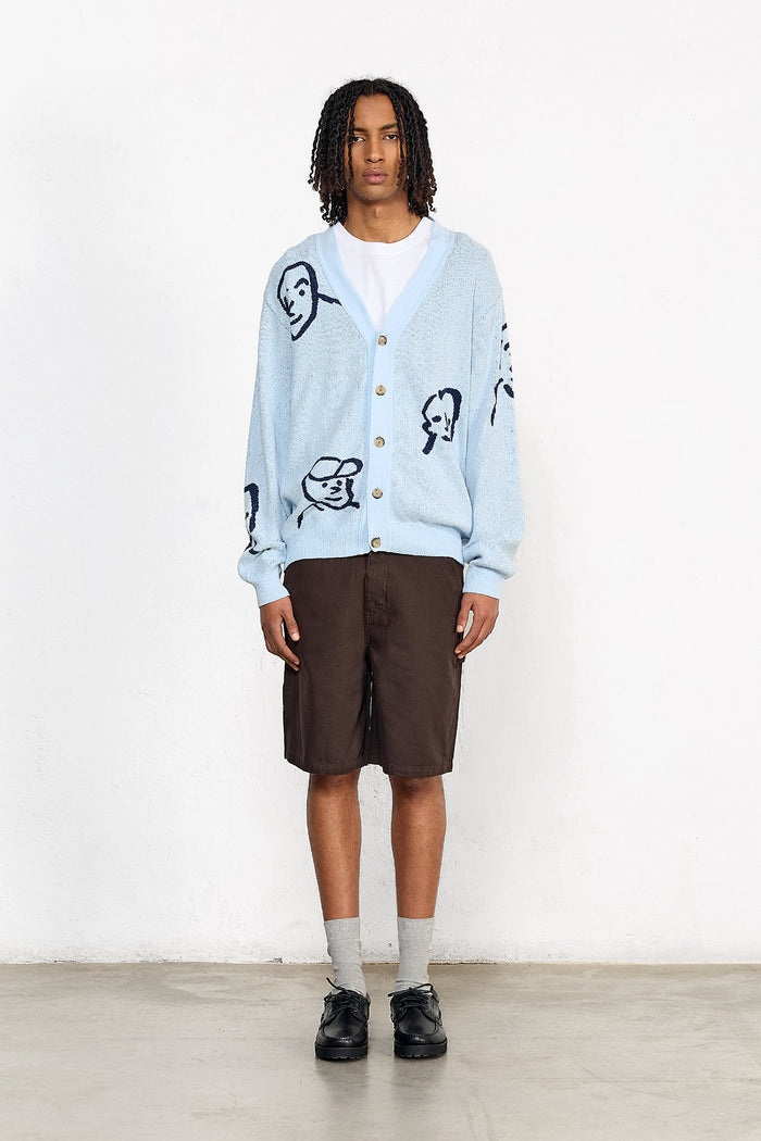 Edmmond Studios PEOPLE CARDIGAN LIGHT BLUE