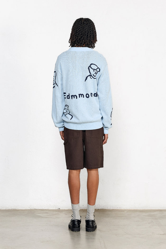 Edmmond Studios PEOPLE CARDIGAN LIGHT BLUE