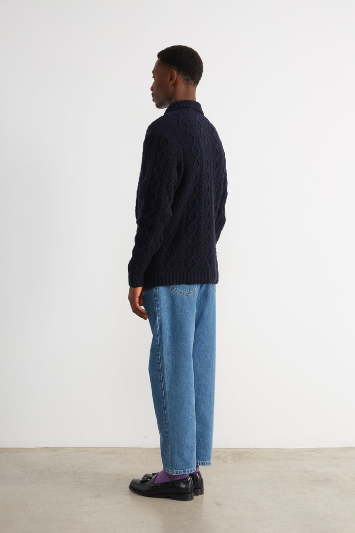 Edmmond Studios SHEPHERD CARDIGAN NAVY