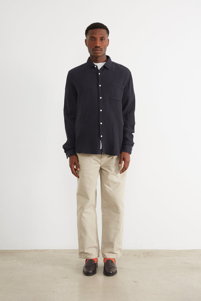 Edmmond Studios SNAP SHIRT NAVY