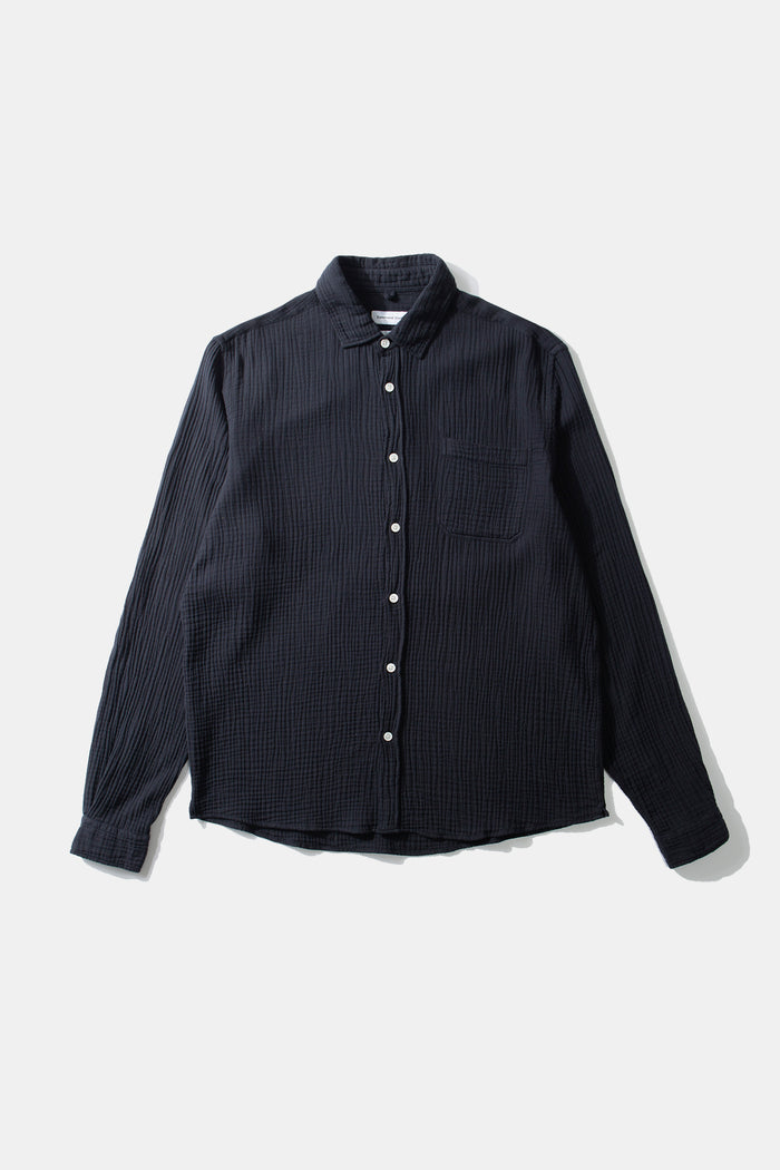 Edmmond studios SNAP SHIRT NAVY
