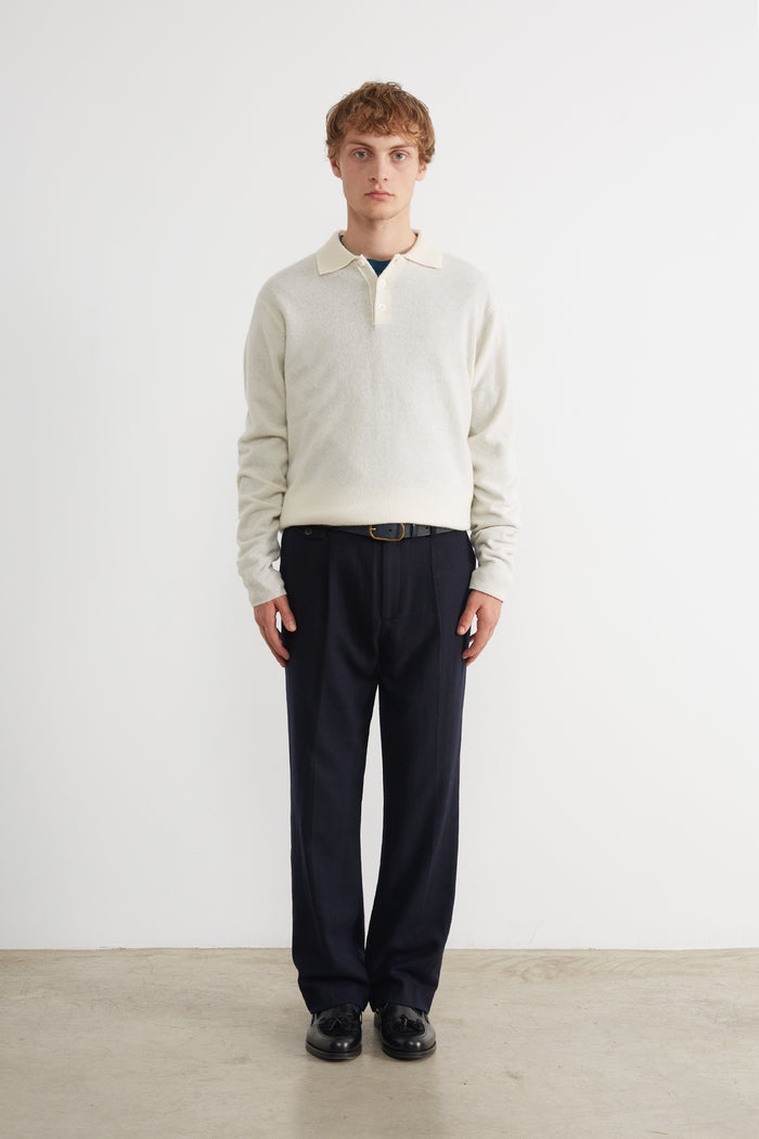 Edmmond Studios WOOL POLO OFF WHITE