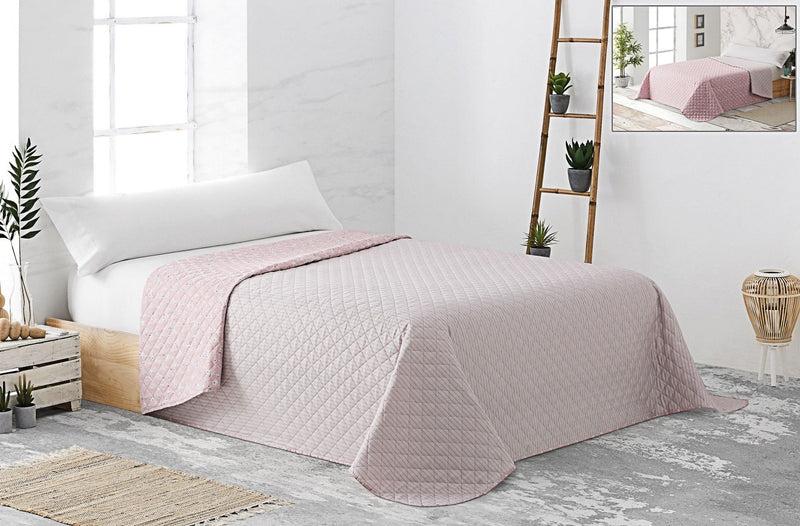 Eiffel Textile Colcha Bouti Estampada Acolchada Rosa