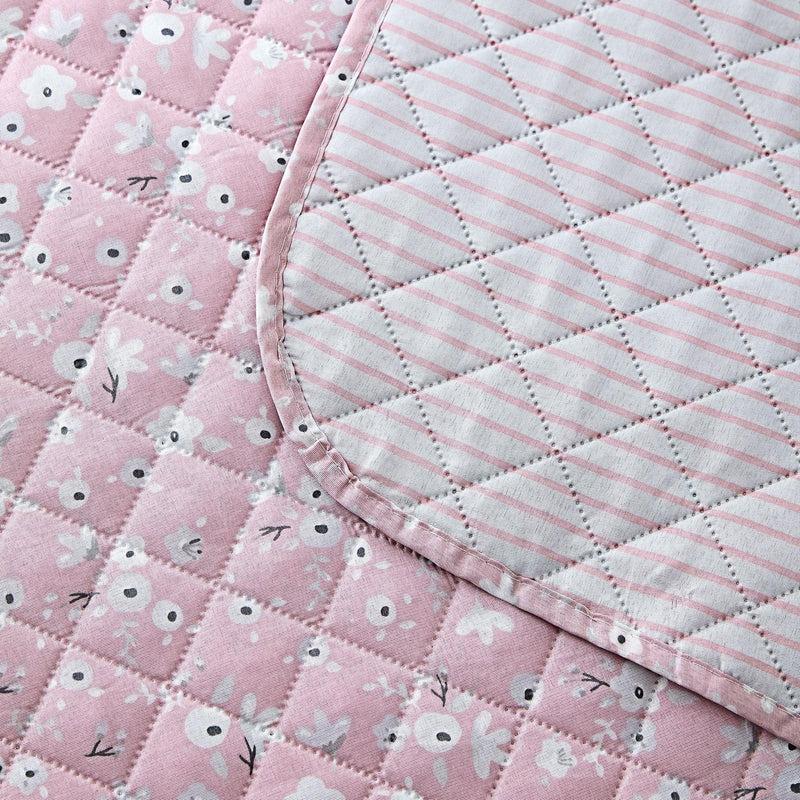 Eiffel Textile Colcha Bouti Estampada Acolchada Rosa