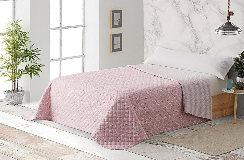 Eiffel textile Colcha Bouti Estampada Acolchada Rosa