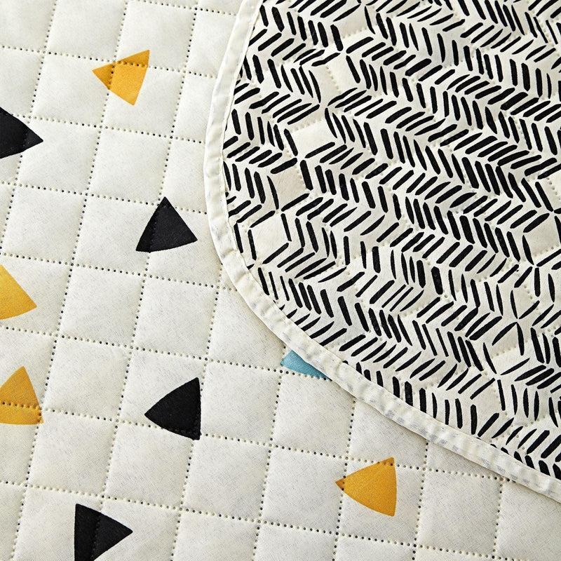 Eiffel Textile Colcha Bouti Estampada Acolchada Triangulos