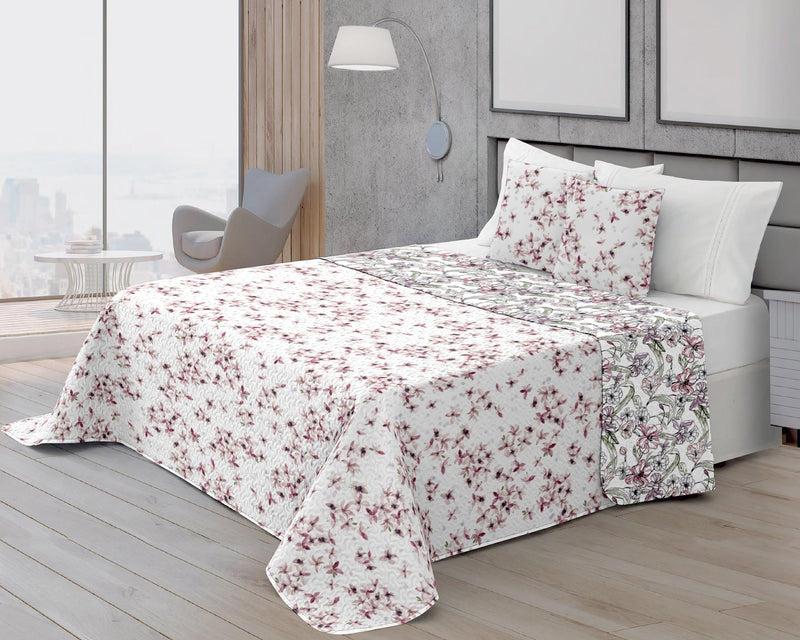 Eiffel Textile Colcha Bouti Verano Acolchada Estampada Reversible Modelo Floral