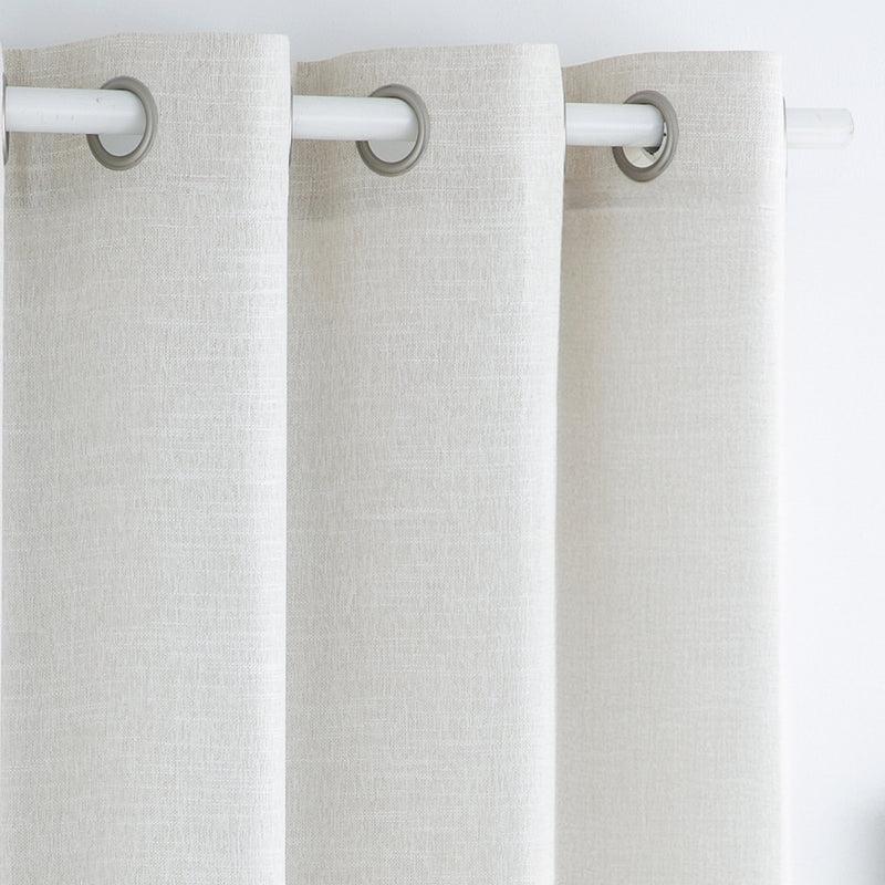 Eiffel textile Cortina Confeccionada Delai Visillo Translucida Lisa Ojales de Metal