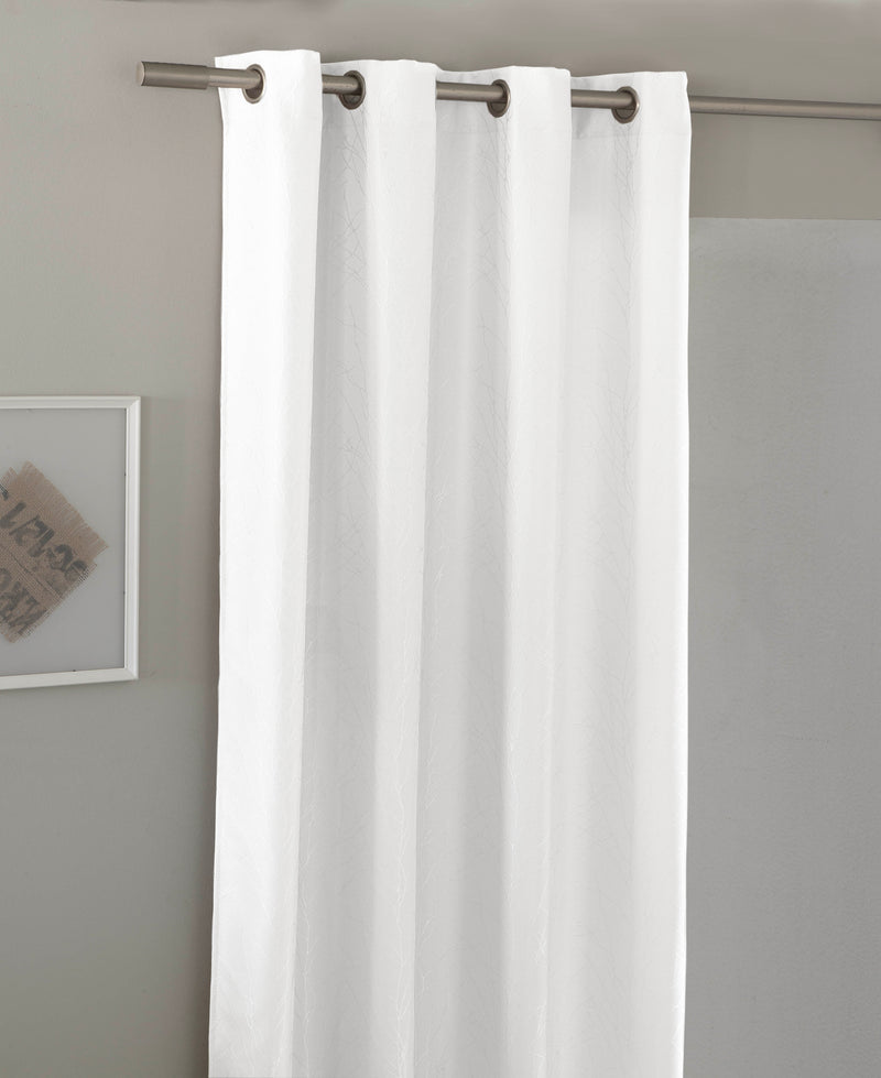 Eiffel Textile Cortina Confeccionada Inar Lisa Con Textura Ojales De Metal