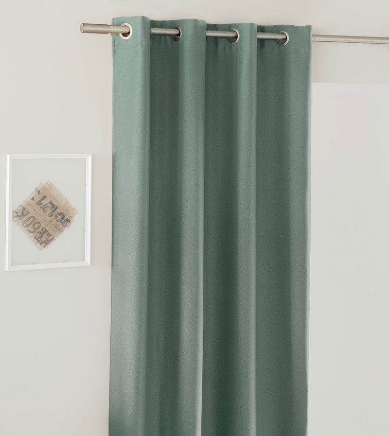 Eiffel Textile Cortina Confeccionada Rocio Lisa Con Textura Ojales De Metal Opacante