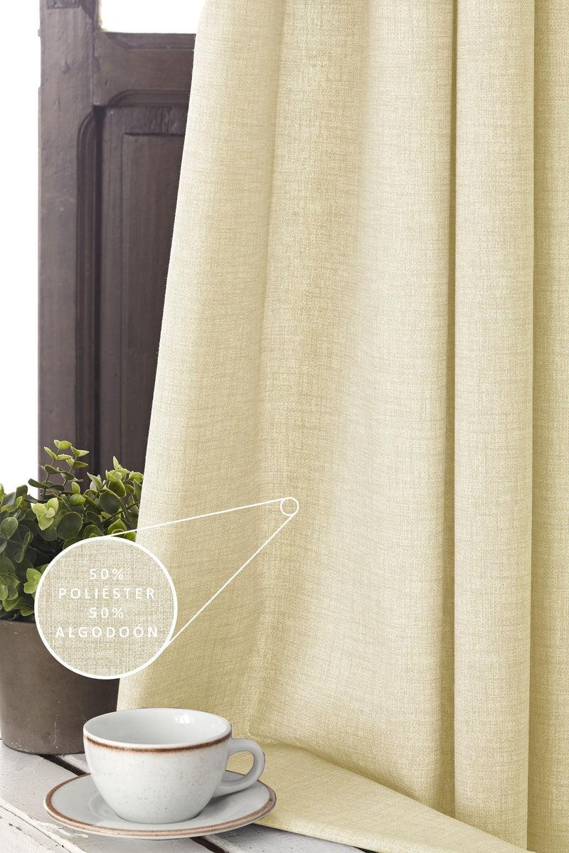 Eiffel Textile Cortina Jaspeada Lisa Translucida 150x260 Cm Ollaos Ojales