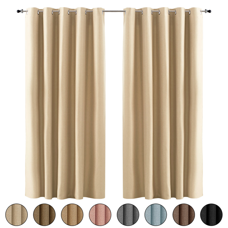 Eiffel Textile Cortina Rustica Oscurante Lisa Ollaos Ojales