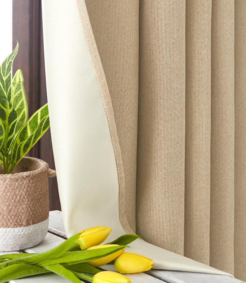 Eiffel Textile Cortina Rustica Oscurante Lisa Ollaos Ojales
