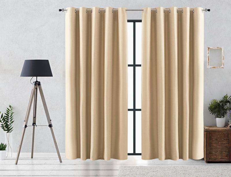 Eiffel textile Cortina Rustica Oscurante Lisa Ollaos Ojales