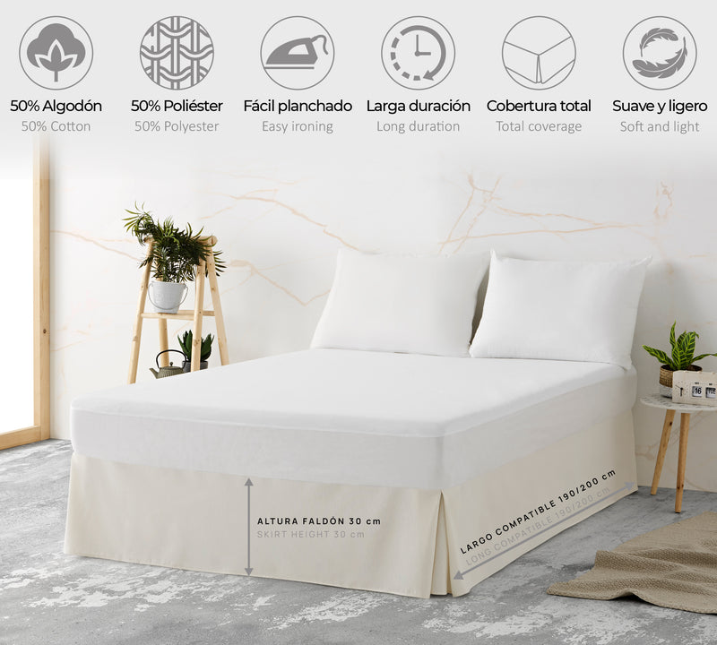 Eiffel Textile Cubre Canapé Somier Algodón - Poliéster