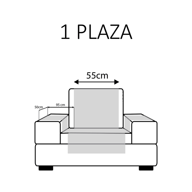 Eiffel Textile Cubre Sillón 1 Plaza Relax Orejero Eysa Modelo Valencia
