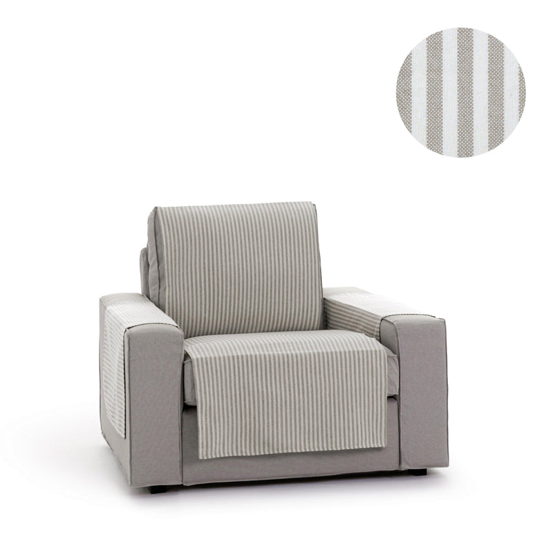 Eiffel textile Cubre Sillón 1 Plaza Relax Orejero Rayas Modelo Cartagena
