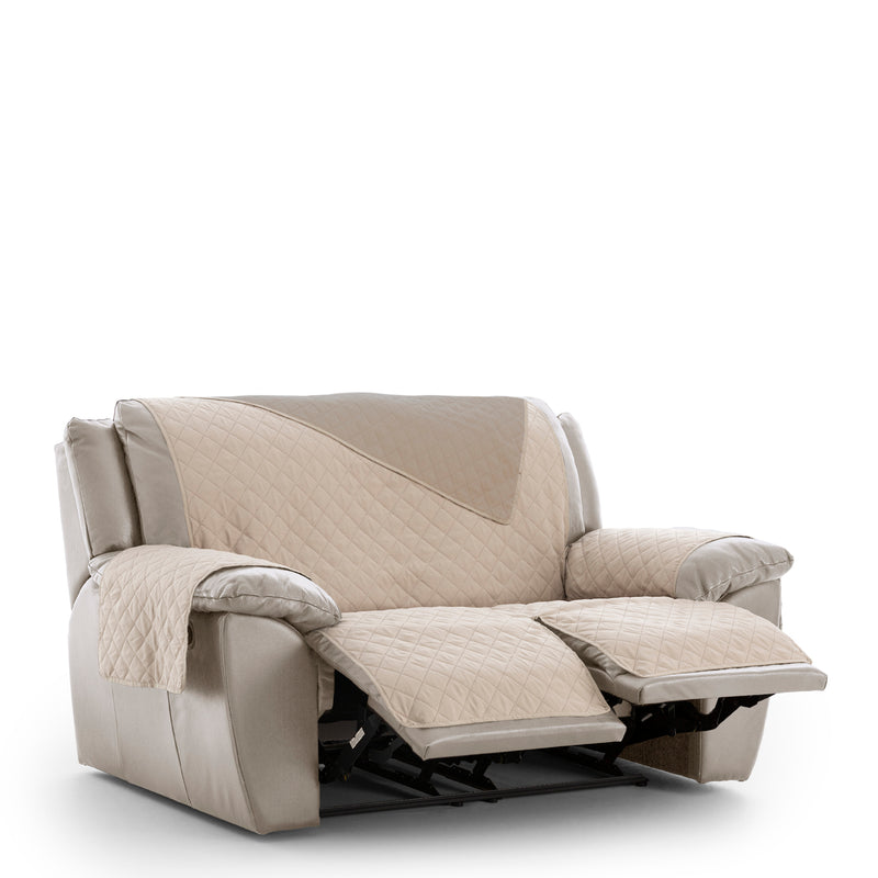 Eiffel Textile Cubre Sofá Relax Reclinable Acolchado Reversible Luna Rombos (2 Asientos)