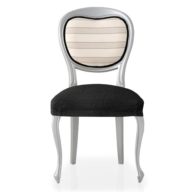Eiffel textile Funda de Silla Bielástica Pack 2 Unidades Modelo Cora Negro