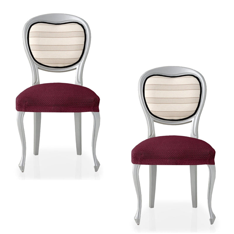 Eiffel Textile Funda De Silla Bielástica Pack 2 Unidades Modelo Cora Granate