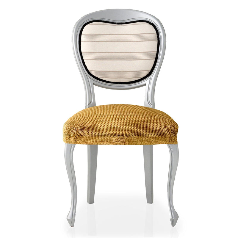 Eiffel textile Funda de Silla Bielástica Pack 2 Unidades Modelo Cora Amarillo