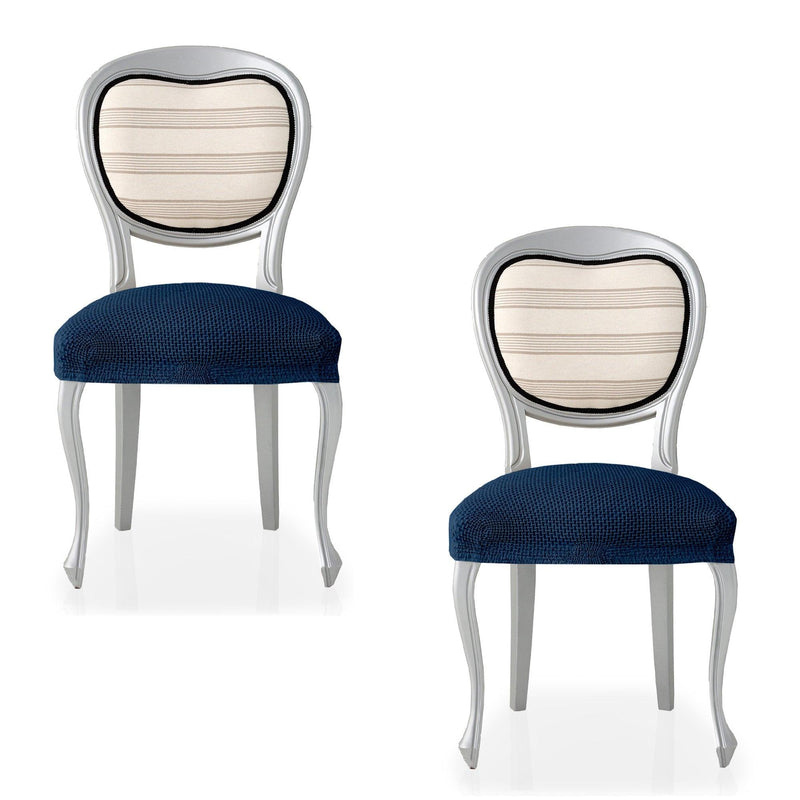 Eiffel Textile Funda De Silla Bielástica Pack 2 Unidades Modelo Cora Azul