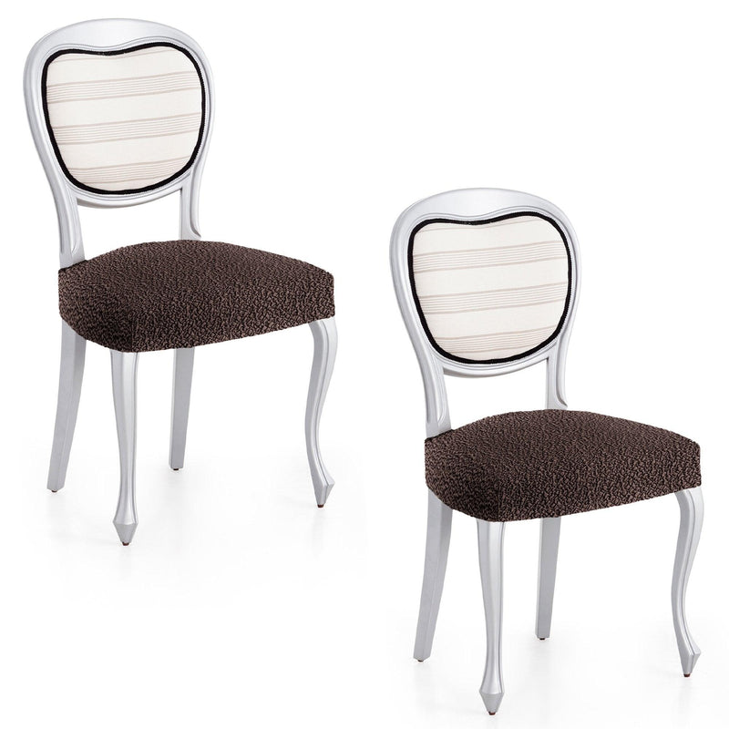 Eiffel Textile Funda De Silla Bielástica Pack 2 Unidades Modelo Roc Marrón